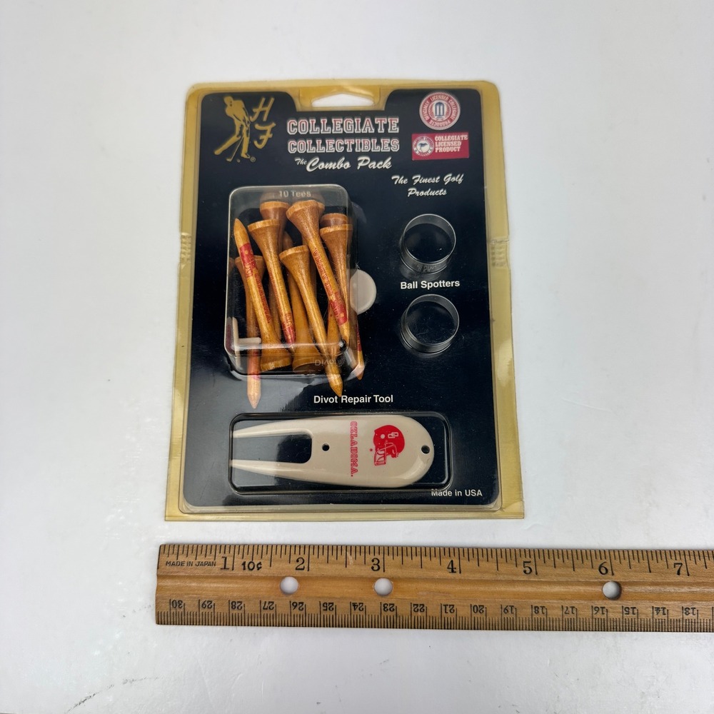Vtg Oklahoma Football‎ Collegiate Collect Pack Golf Tees Spotters Repair READ
